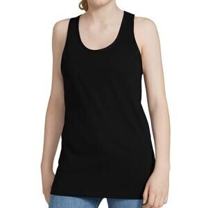 AMERICAN APPAREL Black Crew Neck Basic Unisex Muscle Tank Top Sleeveless Shirt M